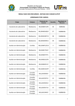Resultado dos Recursos