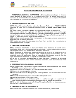 estado do amazonas prefeitura municipal de parintins