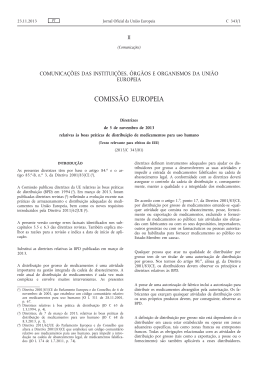 Diretrizes, de 5 de novembro de 2013, relativas &agrave;s boas pr&aacute;ticas de