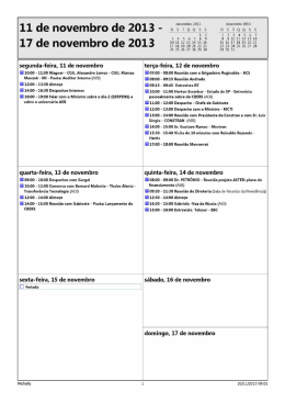 11 de novembro de 2013 - 17 de novembro de 2013