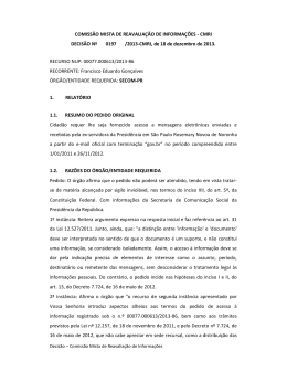Decis&atilde;o n&ordm; 197, de 27 de novembro de 2013