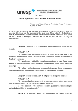 Resolu&ccedil;&atilde;o UNESP n&ordm; 70/2013