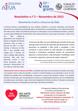 Newsletter n.º 2 – Novembro de 2013