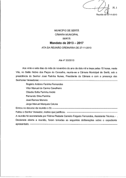 Ata da Reunião de 27 de novembro de 2013