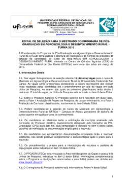 1 EDITAL DE SELE&Ccedil;&Atilde;O PARA O MESTRADO DO