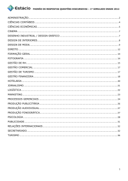 padrão de respostas questões discursivas