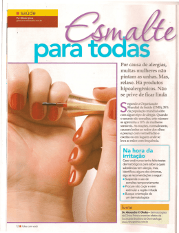 Por causa de alergias,