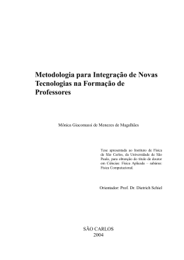 Metodologia para Integração de Novas Tecnologias na Formação