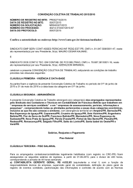 Mediador - Extrato Convenção Coletiva - SESCAP-PR