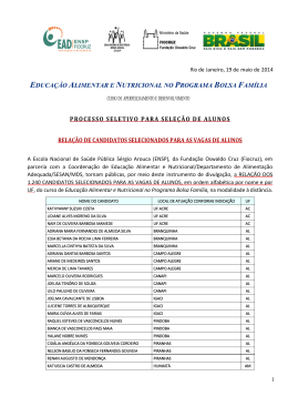 Relação Final dos 1240 Candidatos - EAD