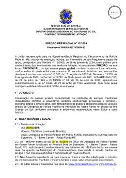 Edital Pregão Presencial nº 17 2009 - Oficina PFO
