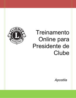 Treinamento Online para Presidente de Clube Apostila