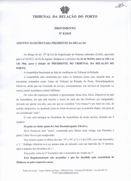 PROVIMENTO N. 8-2015_Eleição do Presidente