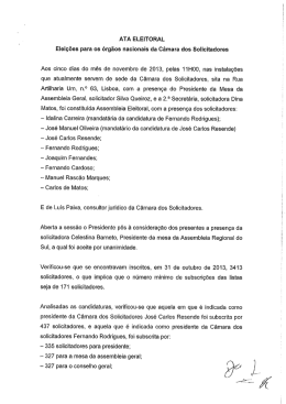 Ata Eleitoral - 5 de novembro de 2013
