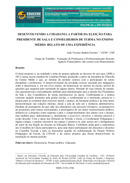 desenvolvendo a cidadania a partir da eleição para presidente de