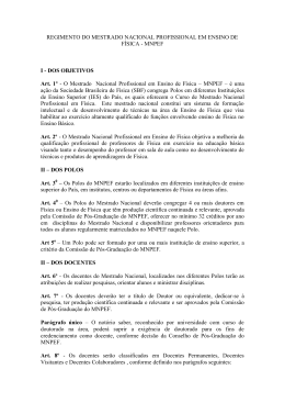 Regimento - Sociedade Brasileira de Física
