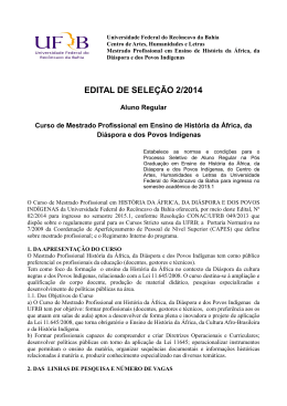 Edital N&ordm; 02/2014 - Sele&ccedil;&atilde;o 2015.1