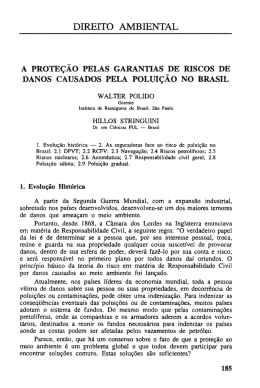 A protecao pelas garantias de riscos de danos causados pela