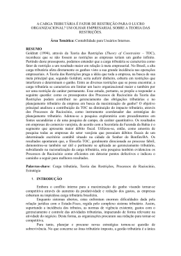 a carga tribut&aacute;ria &eacute; fator de restri&ccedil;&atilde;o para o lucro