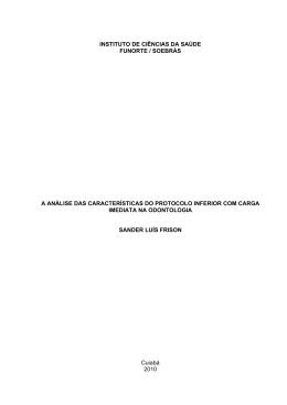 a an&aacute;lise das caracter&iacute;sticas do protocolo inferior com