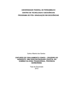 Cintur&atilde;o de cisalhamento Congo / Cruzeiro do Nordeste