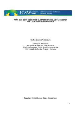 1 PARA UMA NOVA SOCIEDADE GLOBALMENTE INCLUSIVA