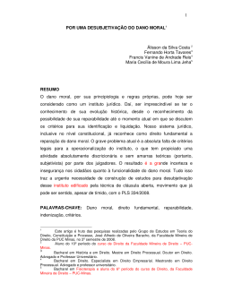 Por uma Desubjetiva&ccedil;&atilde;o do Dano Moral