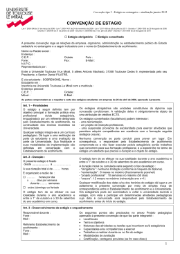 CONVEN&Ccedil;&Atilde;O DE ESTAGIO