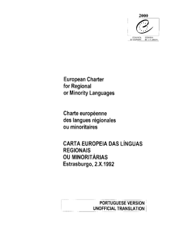 Carta Europeia das Línguas Regionais ou