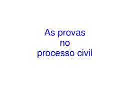 As provas no processo civil