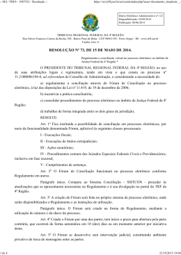 SEI / TRF4 - 1987552 - Resolu&ccedil;&atilde;o