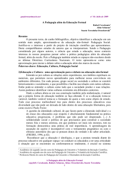 A Pedagogia al&eacute;m da educa&ccedil;&atilde;o formal