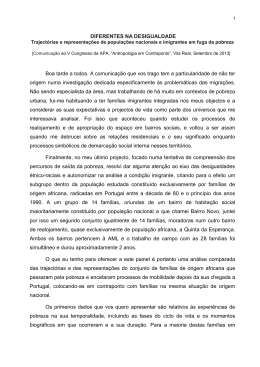 Diferentes na desigualdade