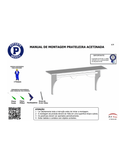 MANUAL DE MONTAGEM PRATELEIRA ACETINADA