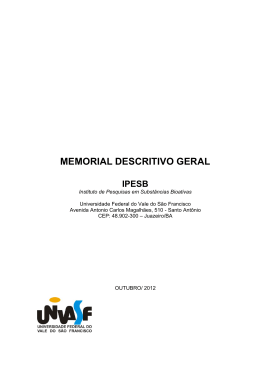 Especifica&ccedil;&otilde;es T&eacute;cnicas