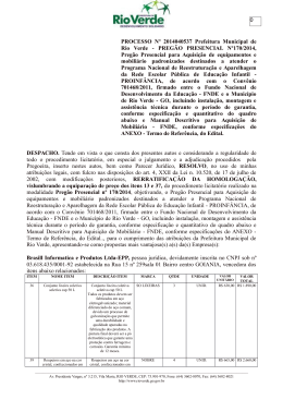 PREG&Atilde;O PRESENCIAL N&ordm;170/2014, Preg&atilde;o Presencial para