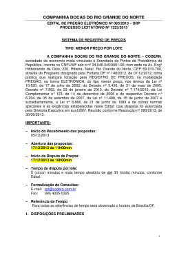 COMPANHIA DOCAS DO RIO GRANDE DO NORTE