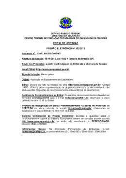 Edital preg&atilde;o 153-2010 aquisi&ccedil;&atilde;o de - DIRAP