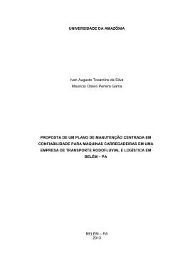 proposta de um plano de manuten&ccedil;&atilde;o centrada em