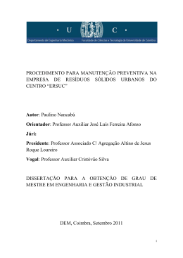 Disserta&ccedil;&atilde;o, Paulino Nancab&uacute; - Estudo Geral