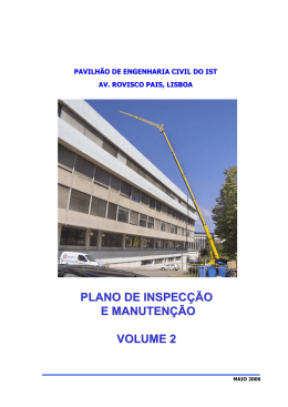 plano de inspec&ccedil;&atilde;o e manuten&ccedil;&atilde;o volume 2