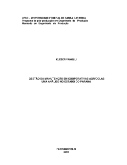 gest&atilde;o da manuten&ccedil;&atilde;o em cooperativas agr&iacute;colas uma an&aacute;lise no