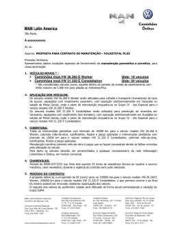 &bull; Caminh&otilde;es mod.VW 26.260 E Worker Qtde: 18 ve&iacute;culos