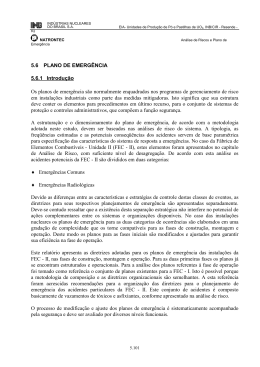 5.6 PLANO DE EMERG&Ecirc;NCIA 5.6.1 Introdu&ccedil;&atilde;o Os planos de