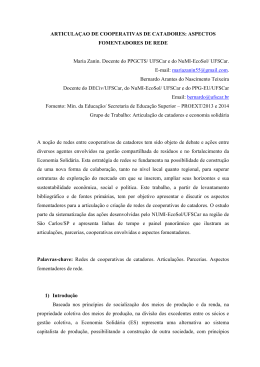 Abrir trabalho - I CONPES - Universidade Federal de S&atilde;o Carlos