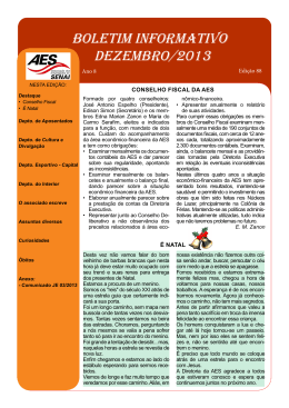 Boletim Dezembro 2013 - Associação dos Empregados do SENAI