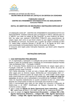 GOVERNO DO ESTADO DE SÃO PAULO SECRETARIA DE