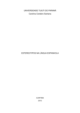 estereotipos na lingua espanhola - TCC On-line