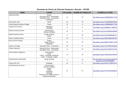Docentes do Centro de Ci&ecirc;ncias Humanas e Sociais &ndash; 2014/B