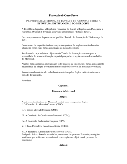 Protocolo de Ouro Preto - Banco Central do Brasil
